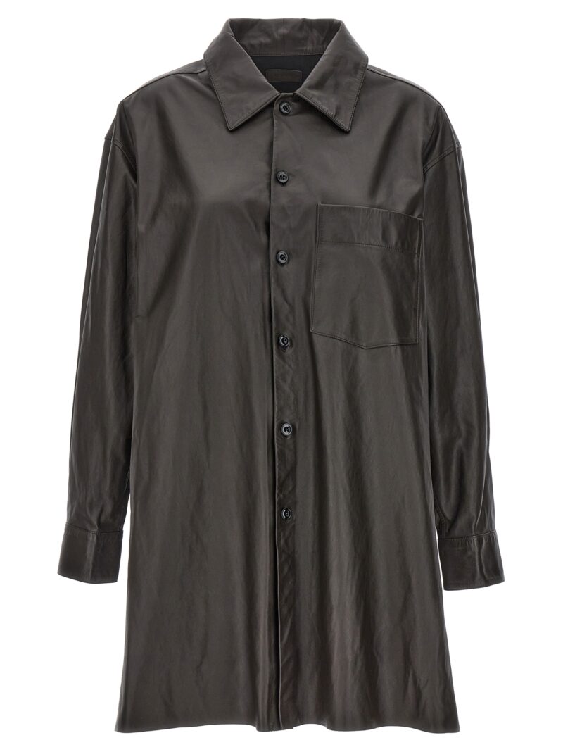 Nappa leather overshirt LEMAIRE Brown
