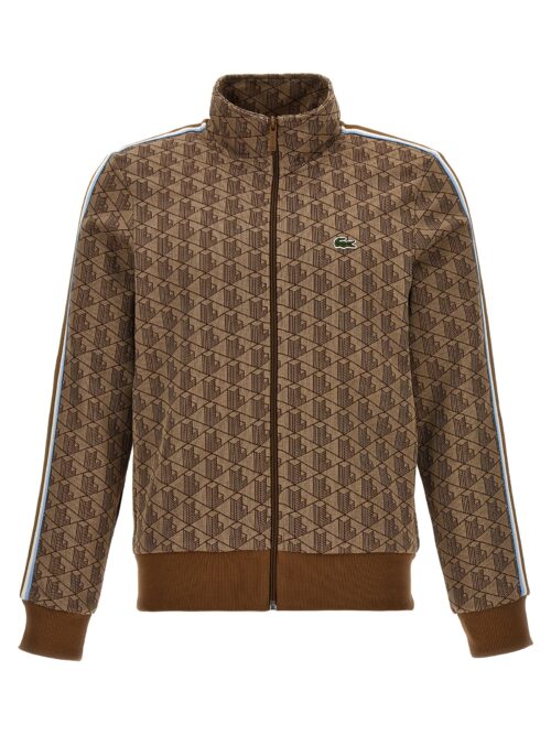 Jacquard track sweatshirt LACOSTE Beige