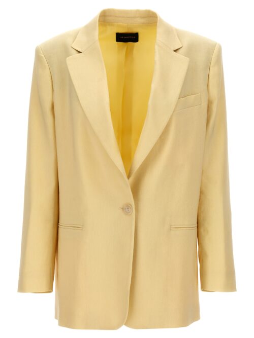 Single-breasted linen blazer THE ANDAMANE Yellow