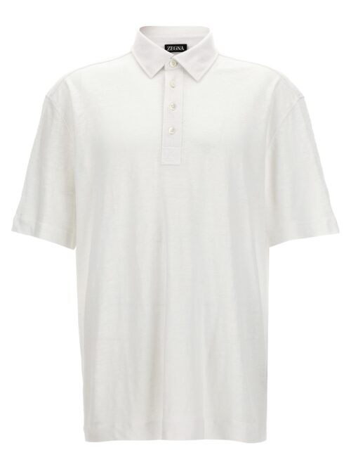 Linen polo shirt ZEGNA White