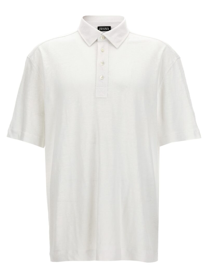 Linen polo shirt ZEGNA White