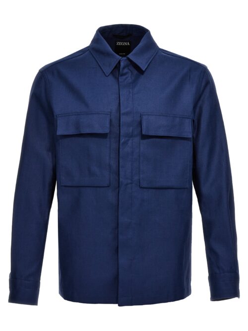 Linen jacket ZEGNA Blue