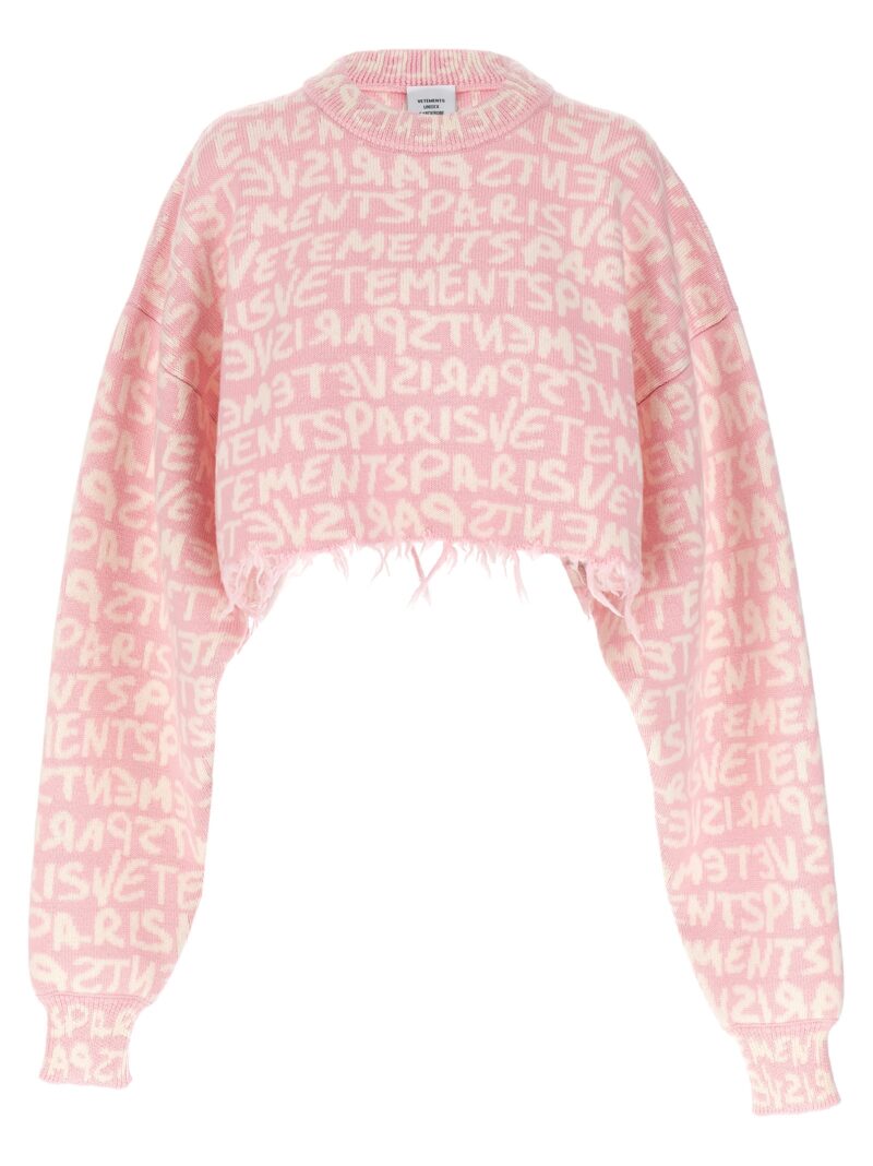 'Graffiti Monogram' sweater VETEMENTS Pink