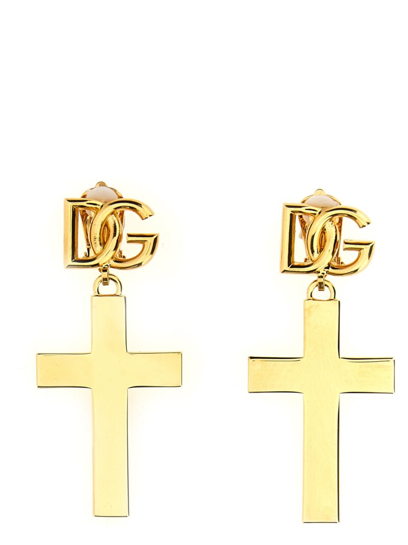 Cross logo earrings DOLCE & GABBANA Gold