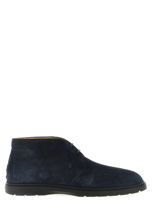 Suede boots TOD'S Blue