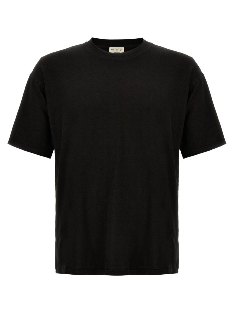 Linen t-shirt MA'RY'YA Black