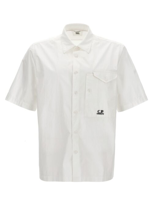 Logo embroidery shirt C.P. COMPANY White