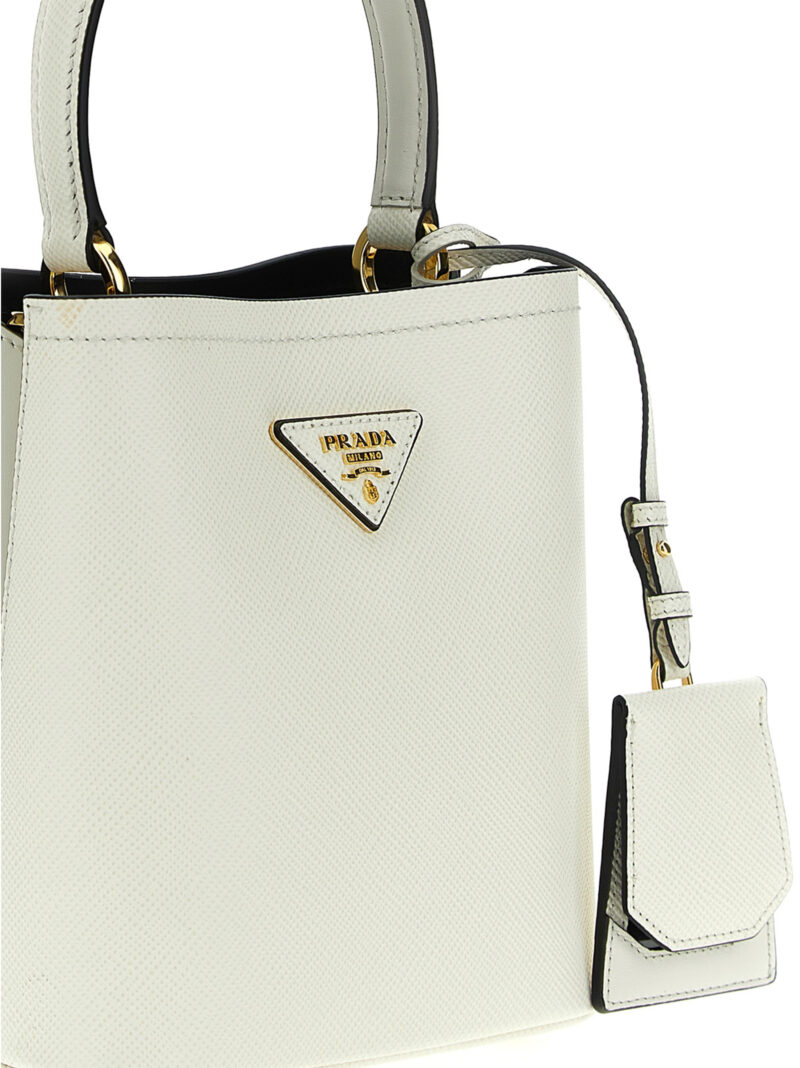 'Prada Panier Small' bucket bag Woman PRADA White/Black