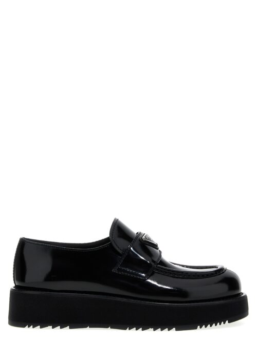 Logo loafers PRADA Black