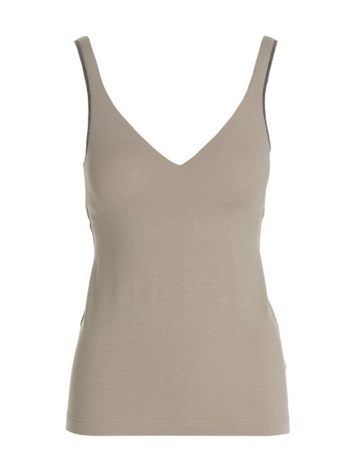 'Monile' tank top BRUNELLO CUCINELLI Beige