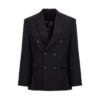 Wool double breast blazer jacket WARDROBE NYC Black