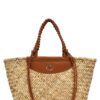 Raffia shopping bag TWIN SET Brown