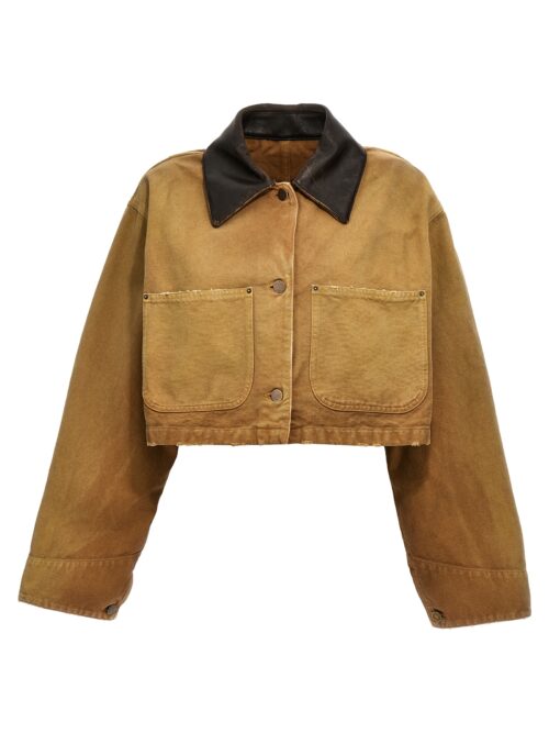 Cropped blouson PRADA Beige