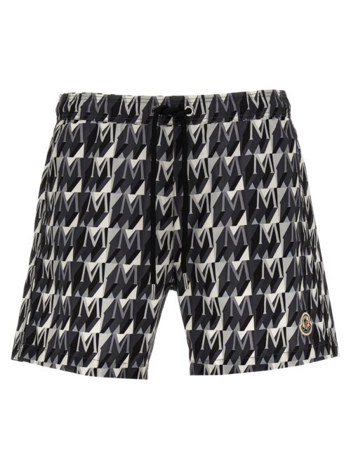 Logo print swim shorts MONCLER Multicolor