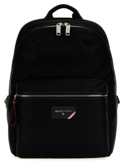 Logo nylon backpack BALLY Black