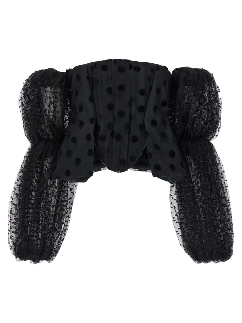 Polka dot mesh top STELLA MCCARTNEY Black