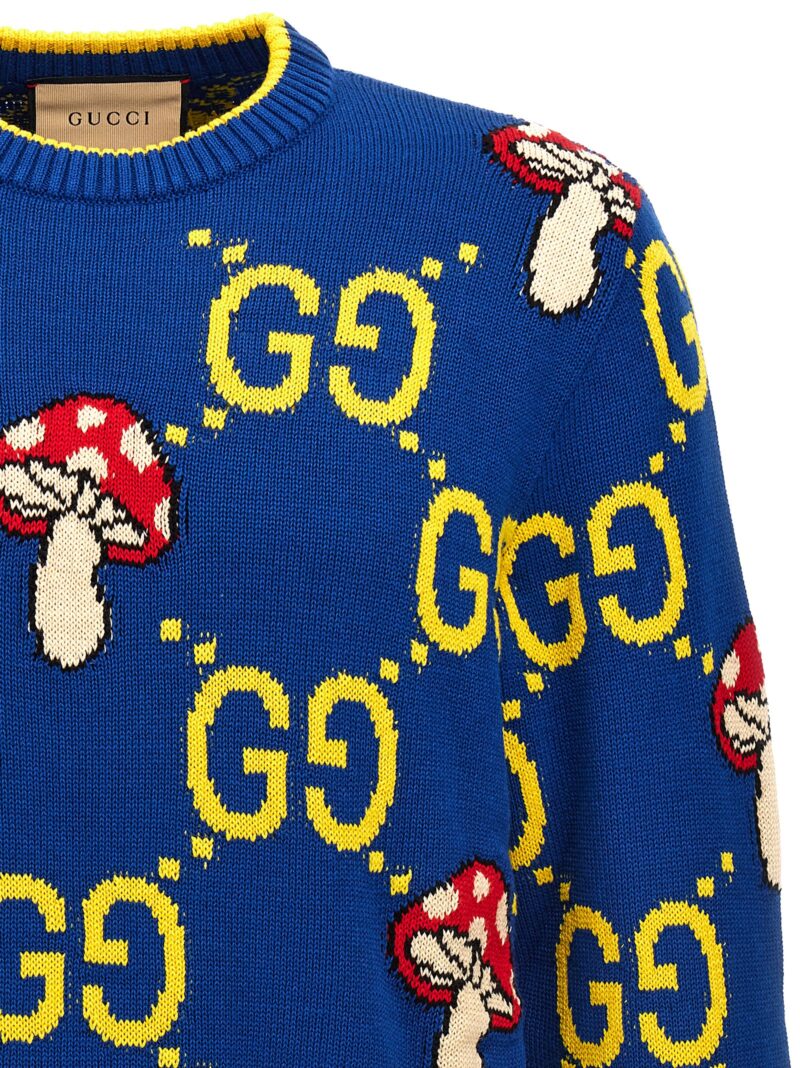 'GG Mushroom' sweater Man GUCCI Blue