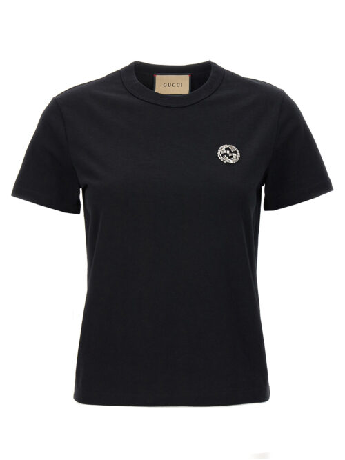 'Incrocio GG' T-shirt GUCCI Black