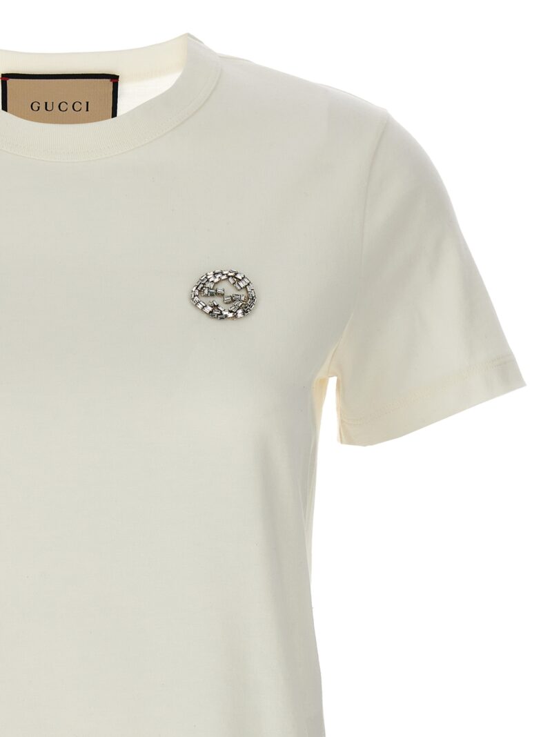 'Incrocio GG' T-shirt Woman GUCCI White