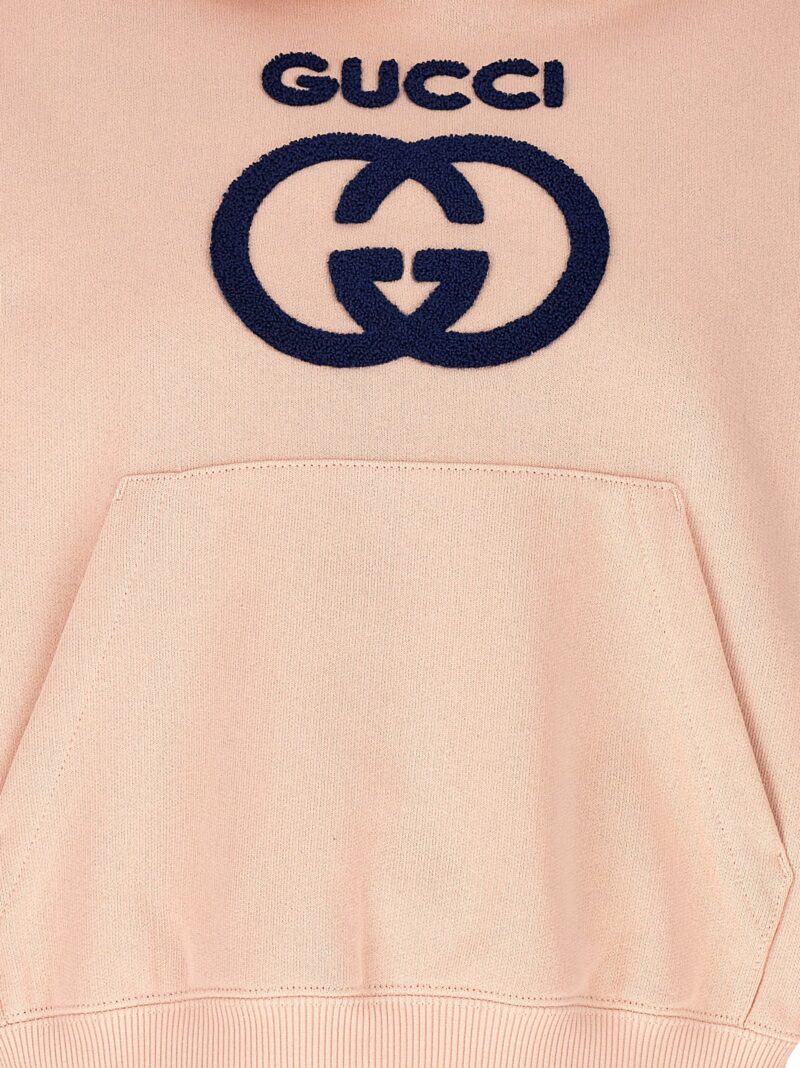 Logo hoodie 100% cotton GUCCI Pink