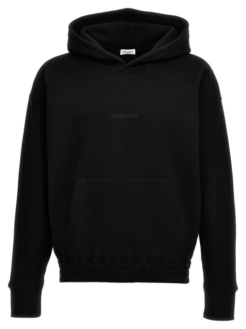 Logo embroidery hoodie SAINT LAURENT Black