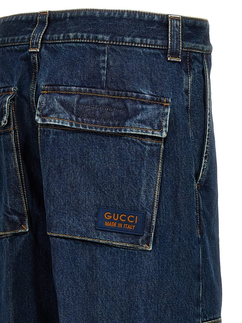 Cargo jeans 100% cotton GUCCI Blue