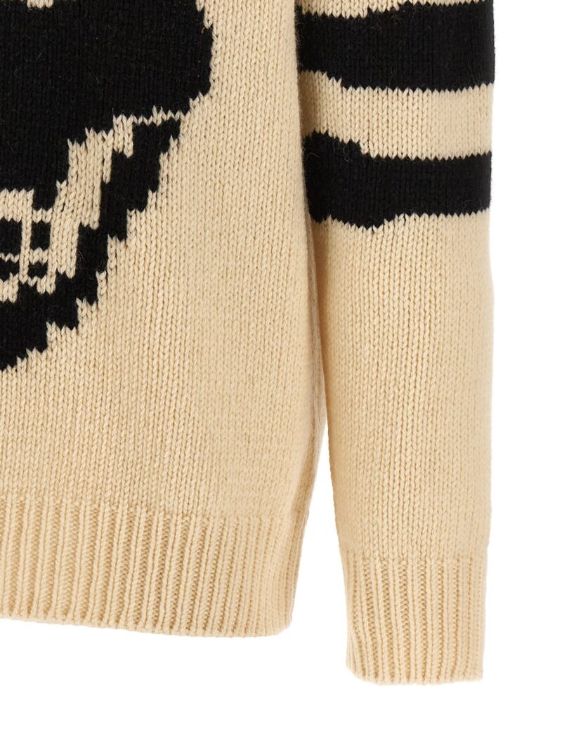 Contrast intarsia sweater 90% wool