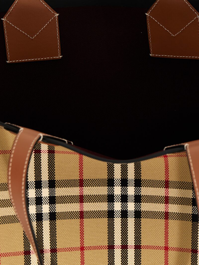 'London' medium handbag 100% cotton BURBERRY Brown