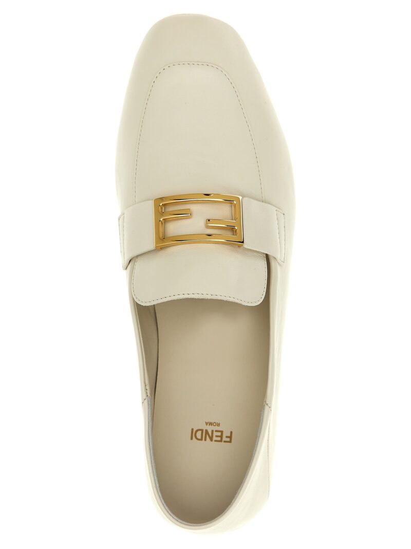 'Baguette' loafers 100% lamb leather (Ovis aries) FENDI White