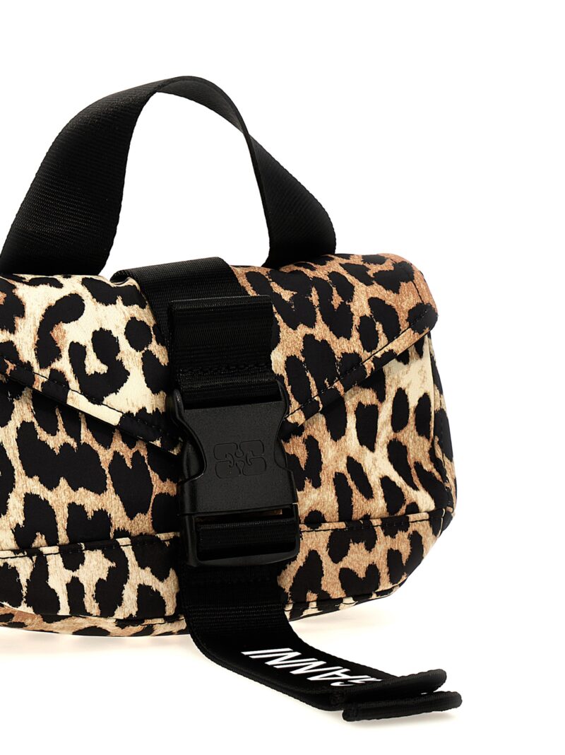 'Leopard Tech Mini Satchel' crossbody bag Woman GANNI Multicolor