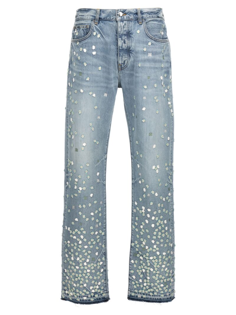 'Floral' jeans AMIRI Light Blue