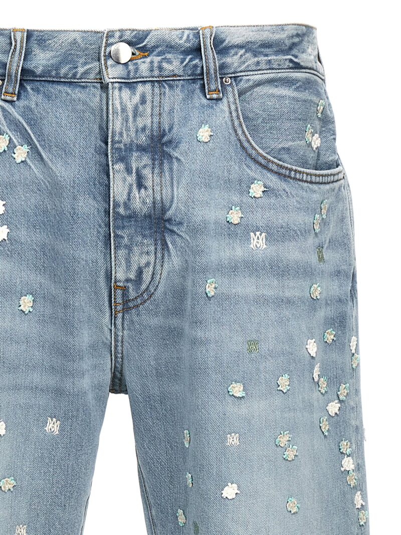 'Floral' jeans Man AMIRI Light Blue