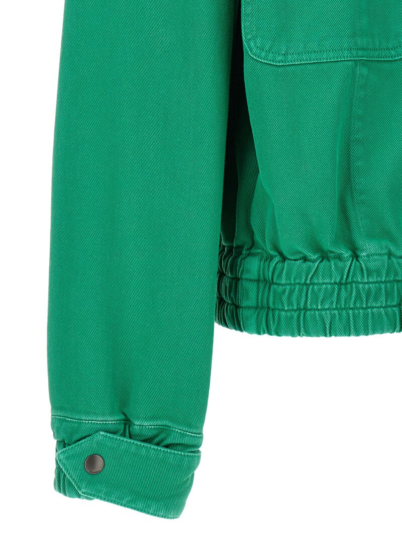 'Arturo' cropped jacket 100% cotton MAX MARA Green