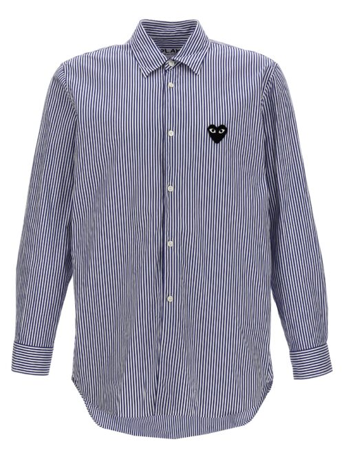 Logo patch striped shirt COMME DES GARÇONS PLAY Blue