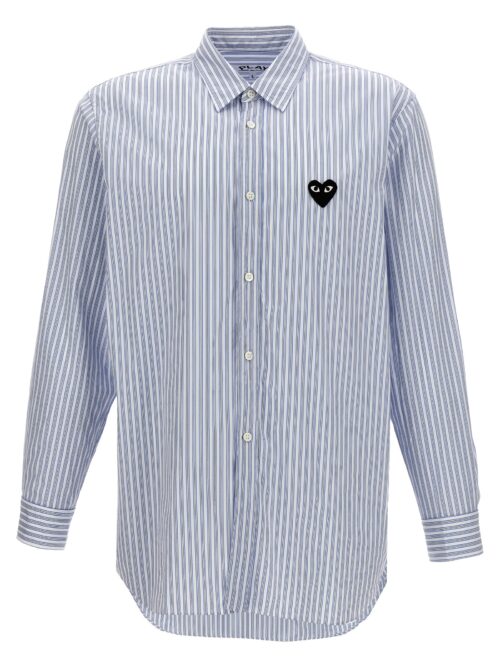 Logo patch striped shirt COMME DES GARÇONS PLAY Light Blue