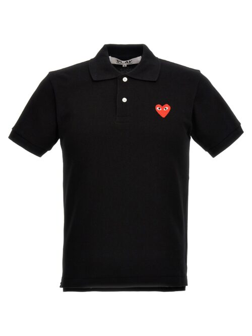 Logo patch polo shirt COMME DES GARÇONS PLAY Black