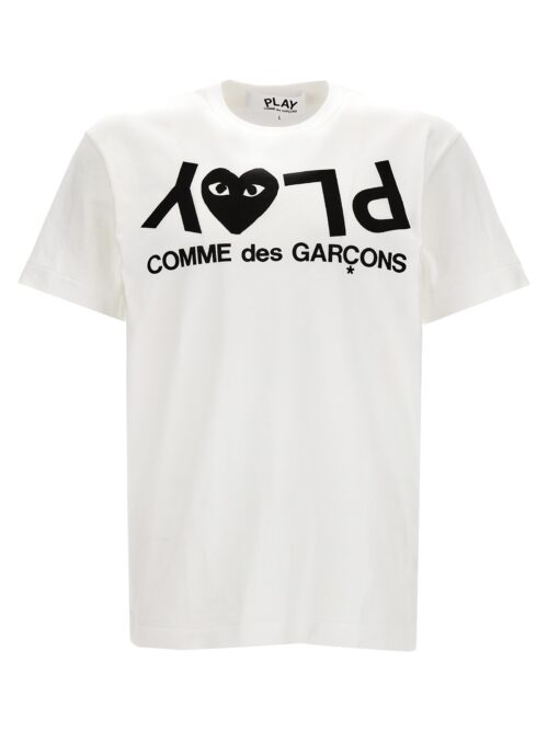 Logo print T-shirt COMME DES GARÇONS PLAY White/Black