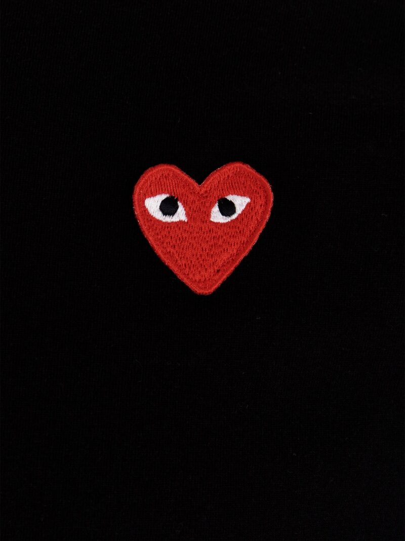 Logo patch t-shirt 100% cotton COMME DES GARÇONS PLAY Black