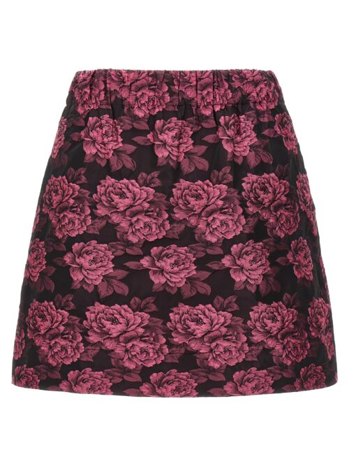 Floral jacquard skirt GANNI Fuchsia