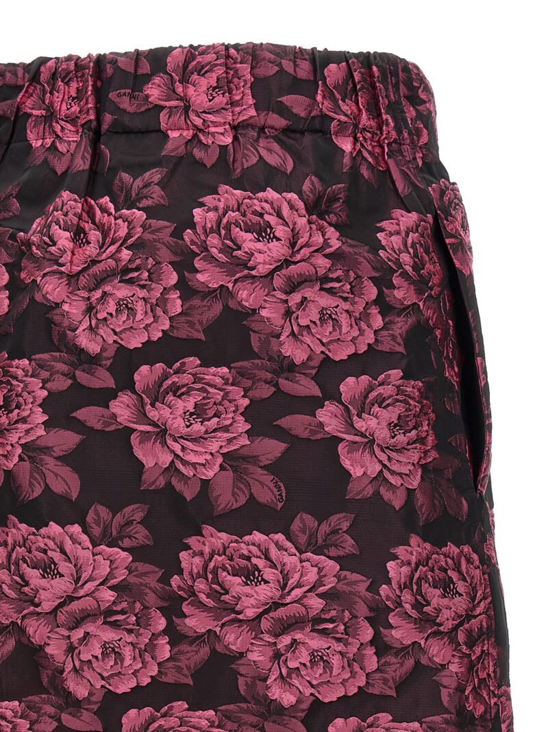 Floral jacquard skirt 95% polyester