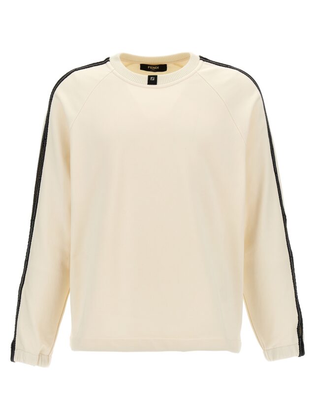Mesh insert sweatshirt FENDI White/Black