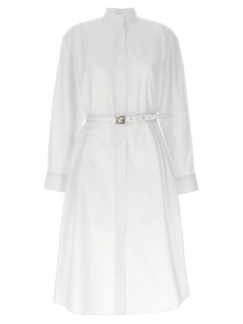 'FF' shirt dress FENDI White