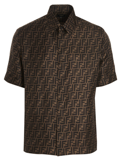 ‘FF’ bowling shirt FENDI Brown