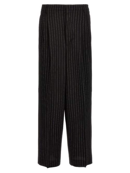 Pinstripe pants AMI PARIS White/Black