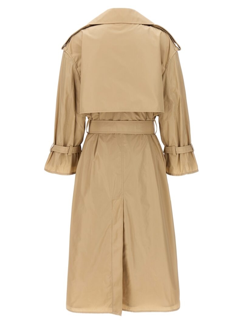 Oversize double-breasted trench coat Woman JIL SANDER Beige