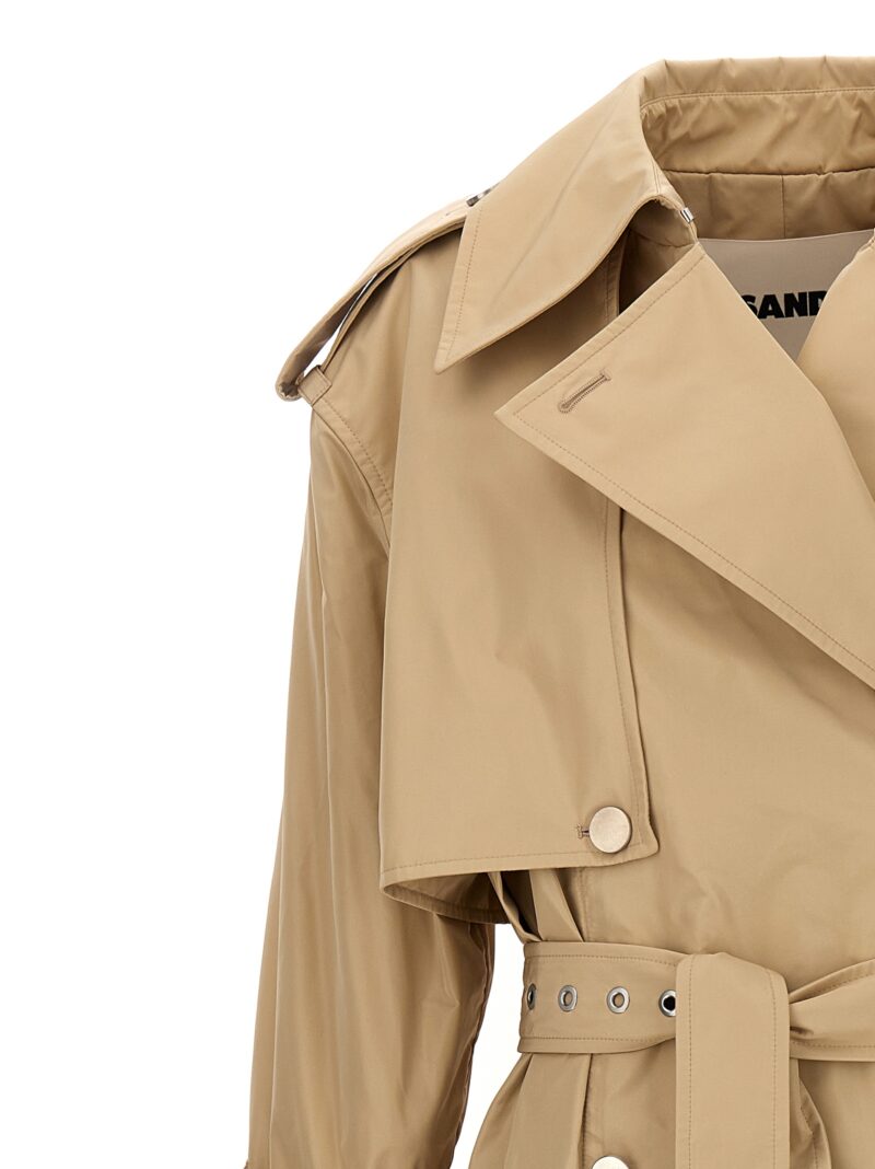 Oversize double-breasted trench coat 100% polyester JIL SANDER Beige