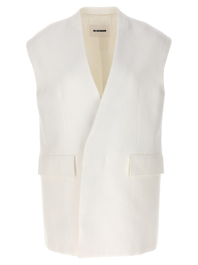 Oversized tailored vest JIL SANDER White