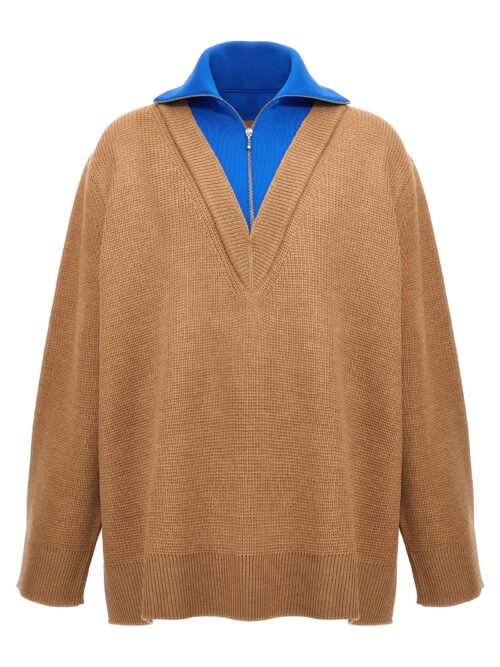 Half zip insert sweater JIL SANDER Multicolor