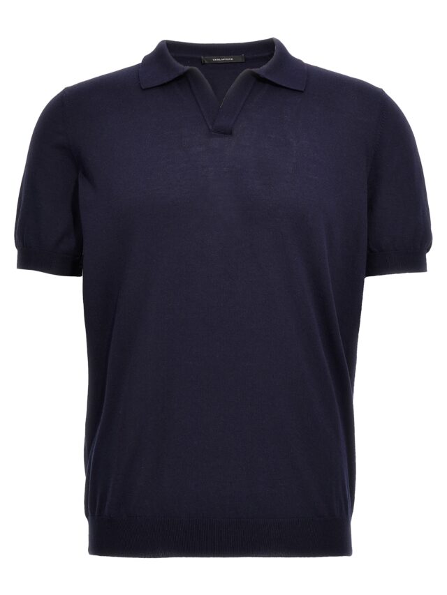 Knitted polo shirt TAGLIATORE Blue