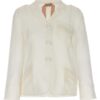 Single-breasted silk blazer N°21 White